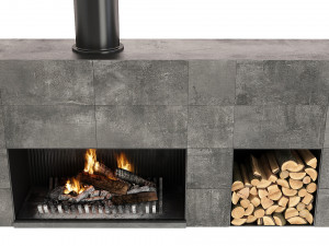 fireplace Modello 3D