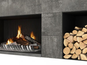 fireplace Modello 3D