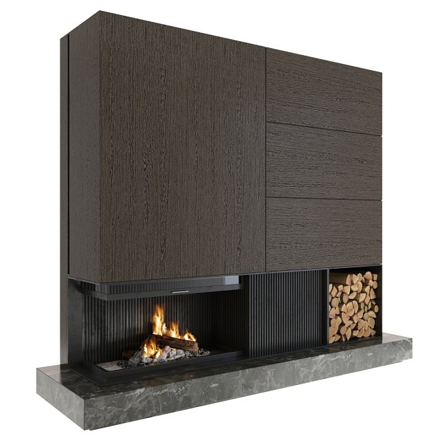 fireplace Model 3D .c4d .max .obj .3ds .fbx .stl .blend