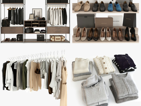 Collection Clothes and Shoes 3D 模型