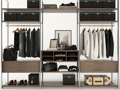 Collection Clothes and Shoes 3D Model