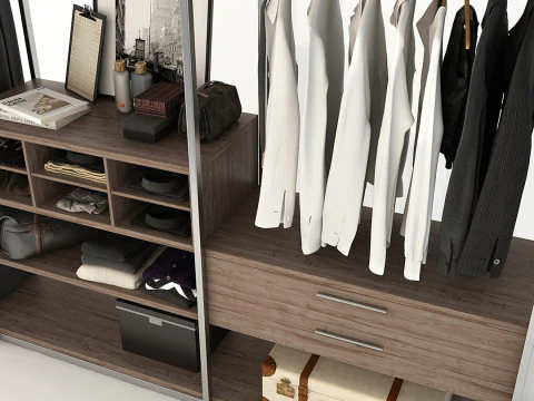 Cole&ccedil;&atilde;o Roupas e Sapatos Modelo 3D