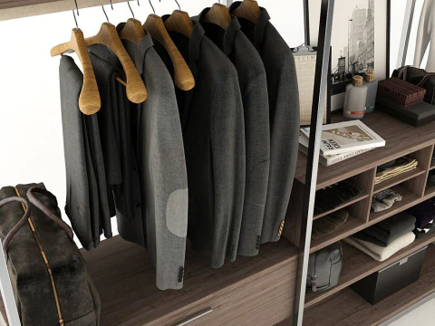 Cole&ccedil;&atilde;o Roupas e Sapatos Modelo 3D
