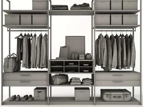 Cole&ccedil;&atilde;o Roupas e Sapatos Modelo 3D