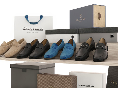 Collection Clothes and Shoes 3D Model