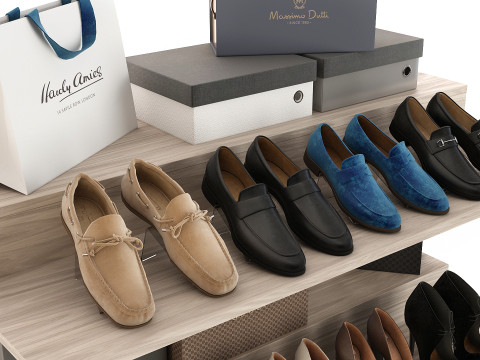 Collection Clothes and Shoes 3D Model