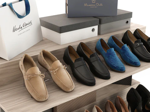 Cole&ccedil;&atilde;o Roupas e Sapatos Modelo 3D
