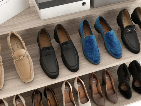 Cole&ccedil;&atilde;o Roupas e Sapatos Modelo 3D