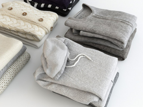 Collection Clothes and Shoes 3D Model