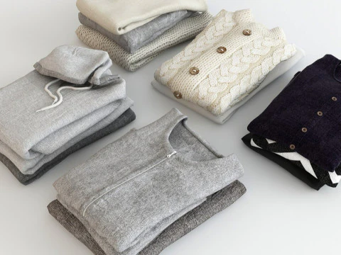 Cole&ccedil;&atilde;o Roupas e Sapatos Modelo 3D