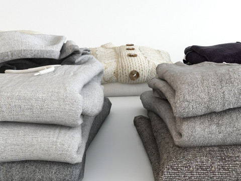 Collection Clothes and Shoes 3D Model