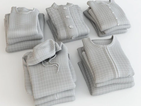 Cole&ccedil;&atilde;o Roupas e Sapatos Modelo 3D