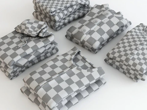 Cole&ccedil;&atilde;o Roupas e Sapatos Modelo 3D