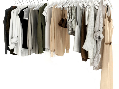 Collection Clothes and Shoes 3D Model