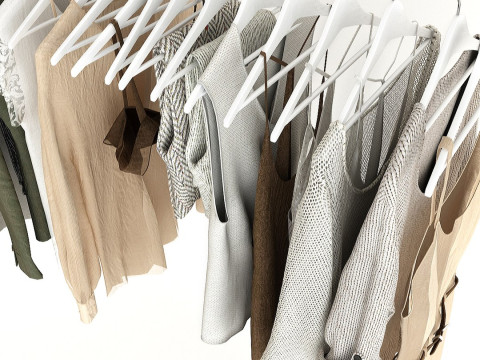 Collection Clothes and Shoes 3D Model