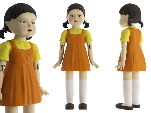 Doll Game Squid 3D Model