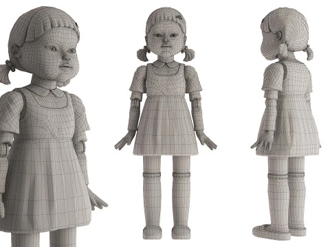 Doll Game Squid 3D Model