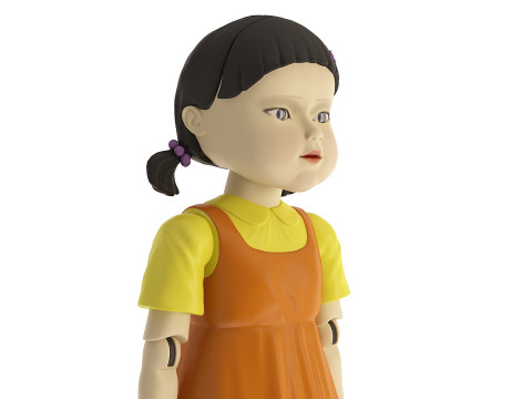 Doll Game Squid 3D Model