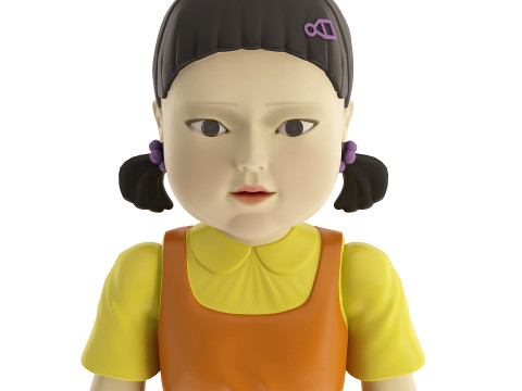 Doll Game Squid 3D Model