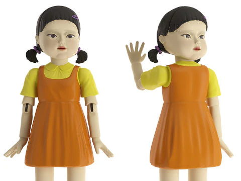 Doll Game Squid 3D Model