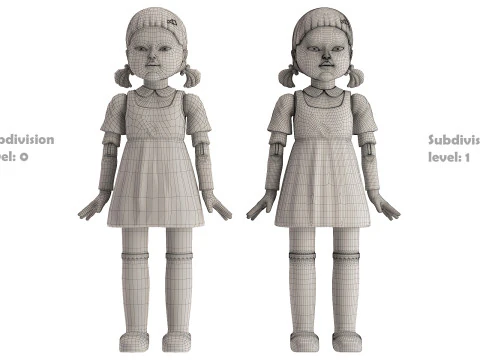 Doll Game Squid 3D Model