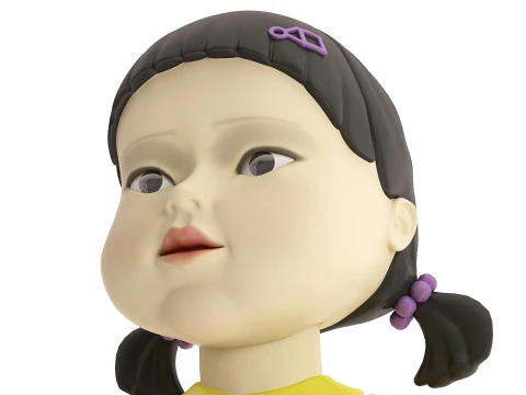 Doll Game Squid 3D Model
