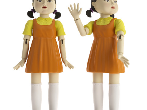 Doll Game Squid 3D Model