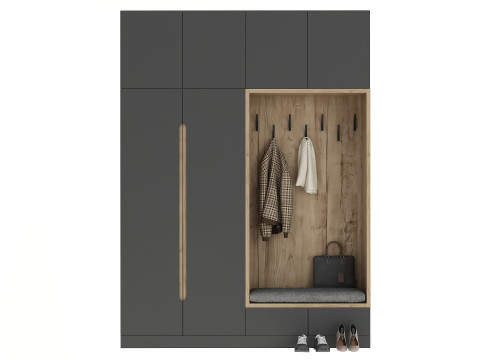 Hallway with clothes and shoes 3Dモデル