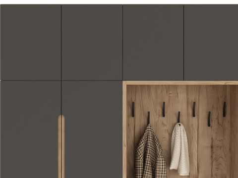 Hallway with clothes and shoes Modelo 3D