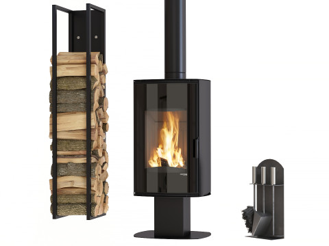 Stove-fireplace Defro Home Orbis 3D Model