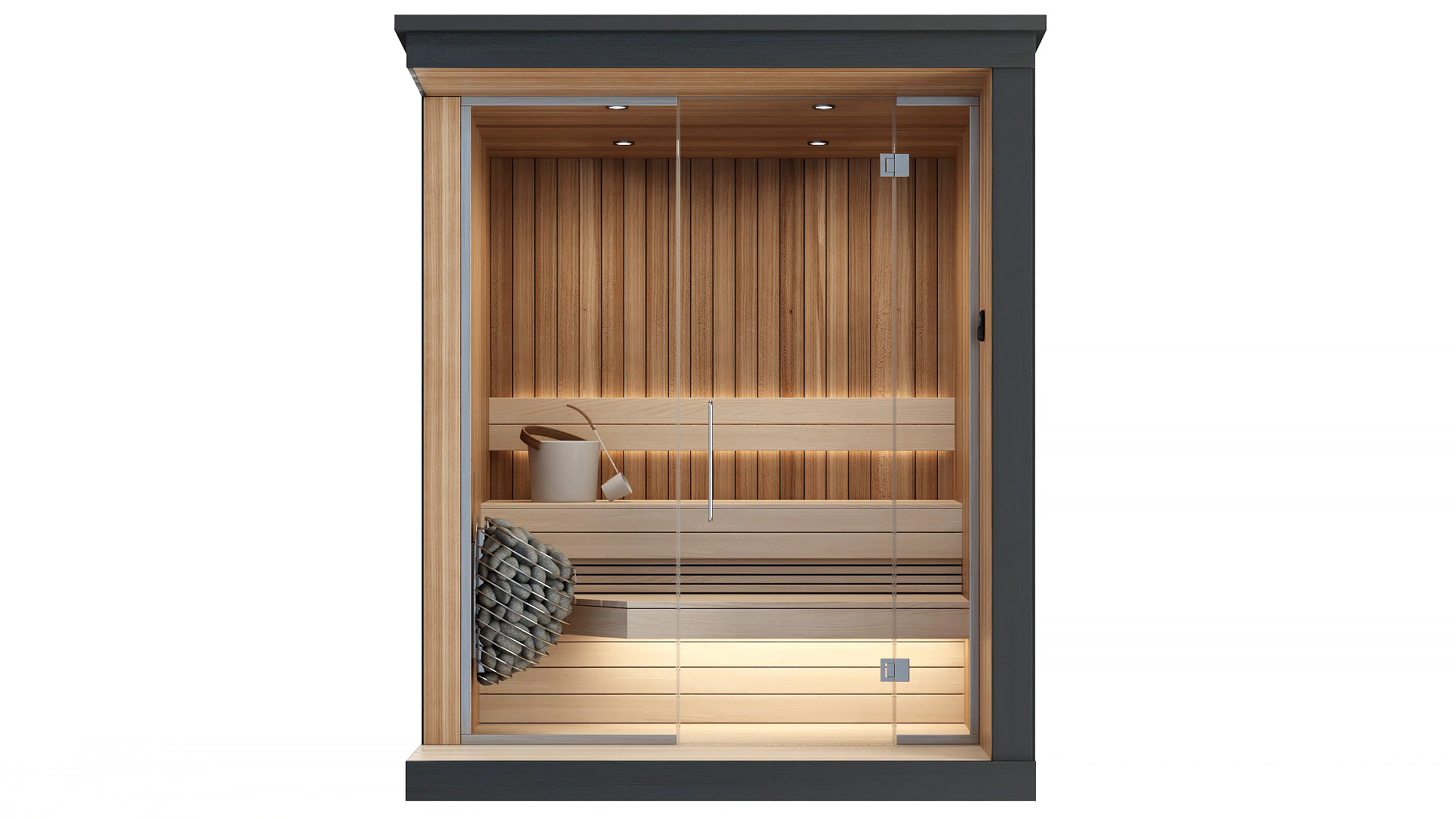 Sauna with electric heater Wi-Fi 3D Model .c4d .max .obj .3ds .fbx .stl .blend 