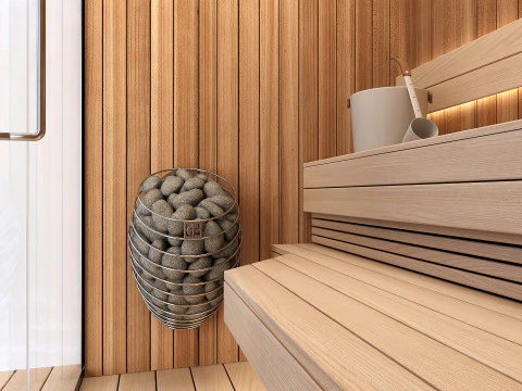 Sauna with electric heater Wi-Fi 3D Model