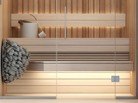 Sauna with electric heater Wi-Fi 3D 모델