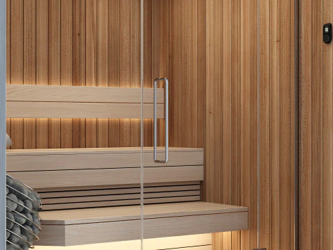 Sauna with electric heater Wi-Fi 3D Model