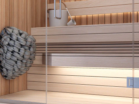 Sauna with electric heater Wi-Fi 3D Model
