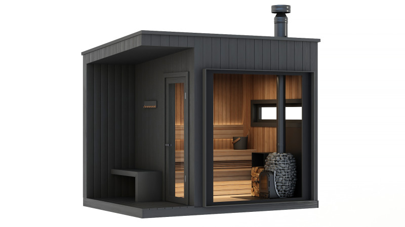 Sauna HUUM HIVE Wood 3D Model .c4d .max .obj .3ds .fbx .stl .blend 