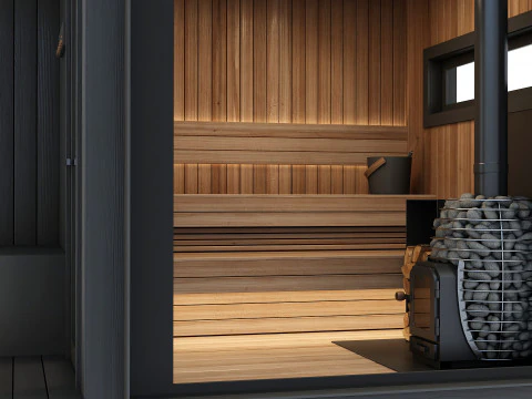 Sauna HUUM HIVE Wood 3D Model