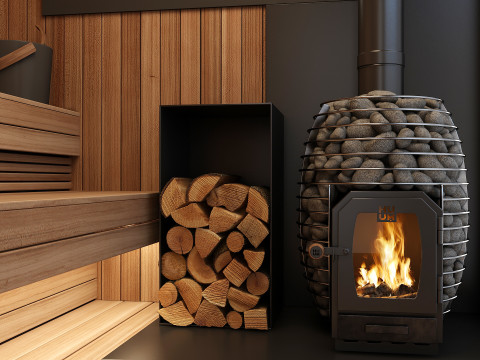 Sauna HUUM HIVE Wood 3D Model