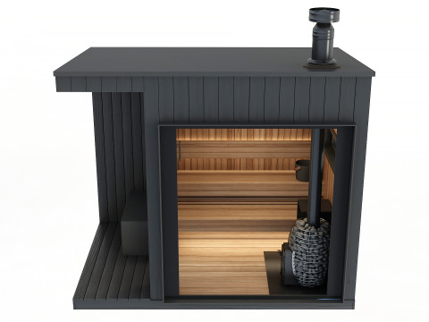 Sauna HUUM HIVE Wood 3D Model