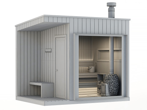 Sauna HUUM HIVE Wood 3D Model