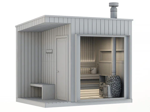 Sauna HUUM HIVE Wood 3D Model
