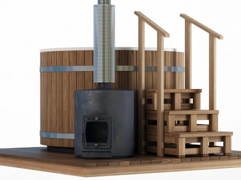 Wood-fired vat 3D Model
