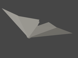 origami moth or butterfly Modelo 3D