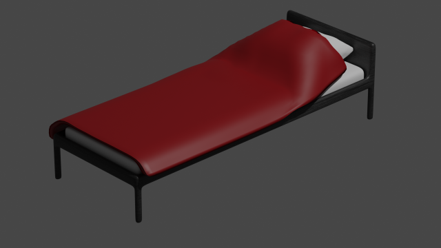 bed 3D Model .c4d .max .obj .3ds .fbx .stl .blend 