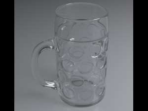 beer mug empty Modello 3D
