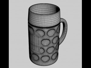 beer mug empty Modello 3D