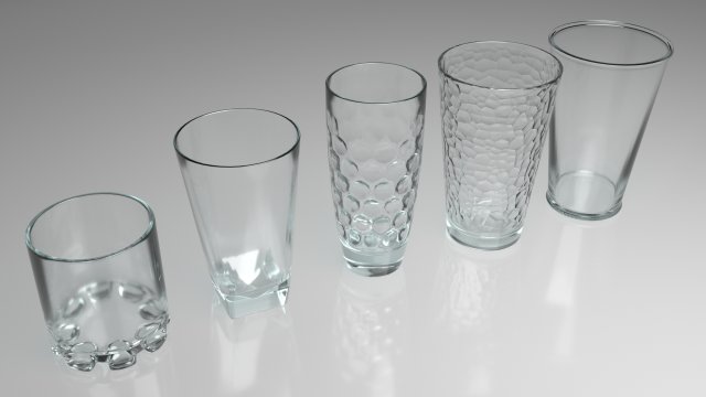 glass pack 01 3D Модель .c4d .max .obj .3ds .fbx .stl .blend 