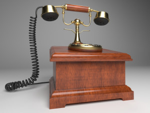 antique telephone Model 3D