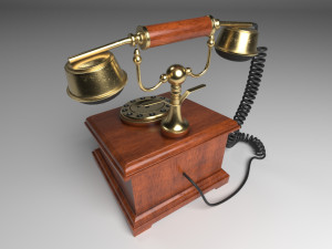 antique telephone Model 3D