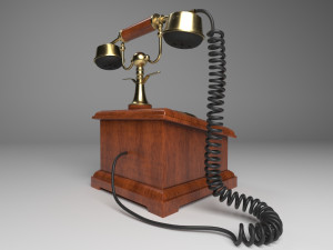 antique telephone Model 3D